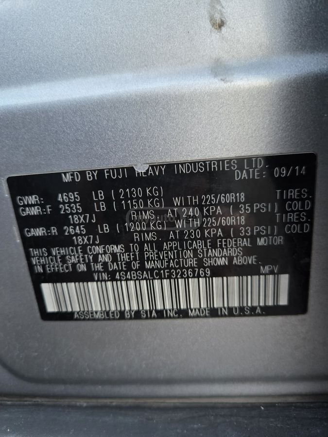 Subaru Outback 2015 — photo 2