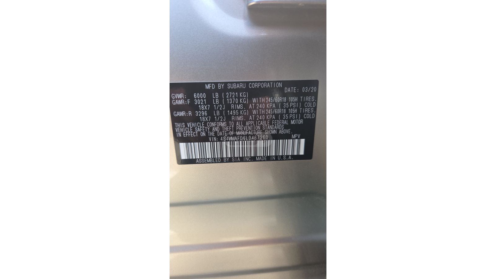 Subaru Ascent 2020 — photo 2