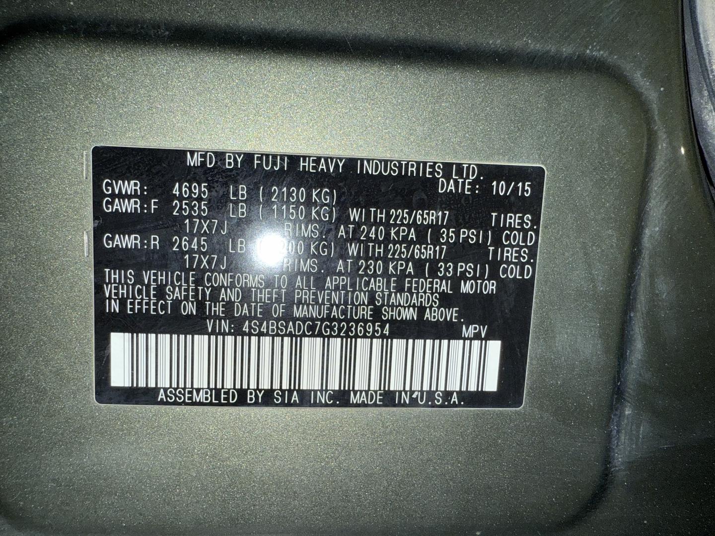 Subaru Outback 2015 — photo 2